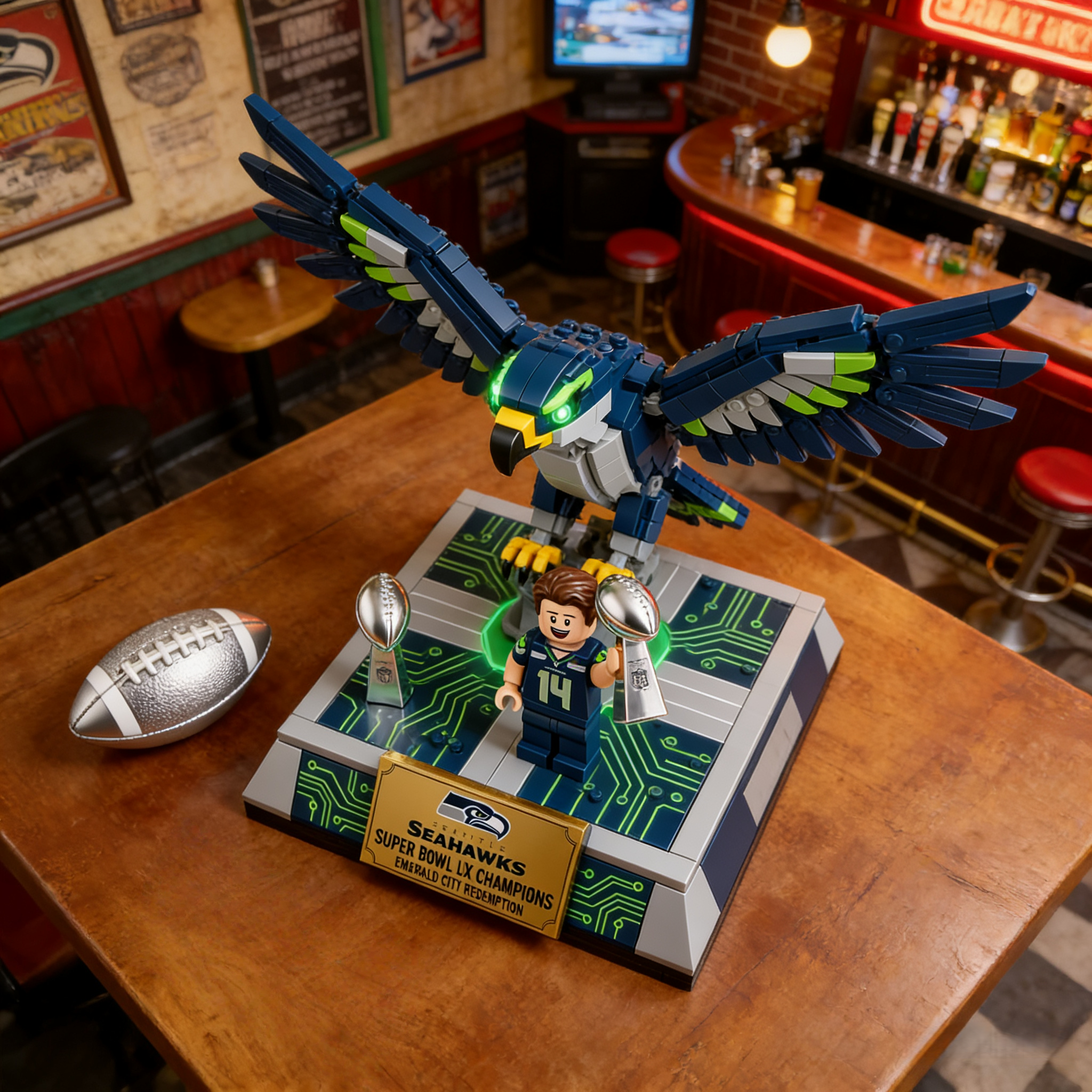 2026 New Seattle Seahawks Champions Brick Buiding Blocks Set