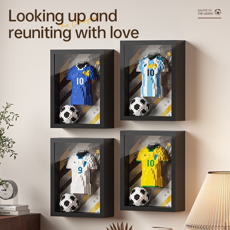 2026 World Cup Football Team Jersey Commemorative Photo Frame Building Blocks