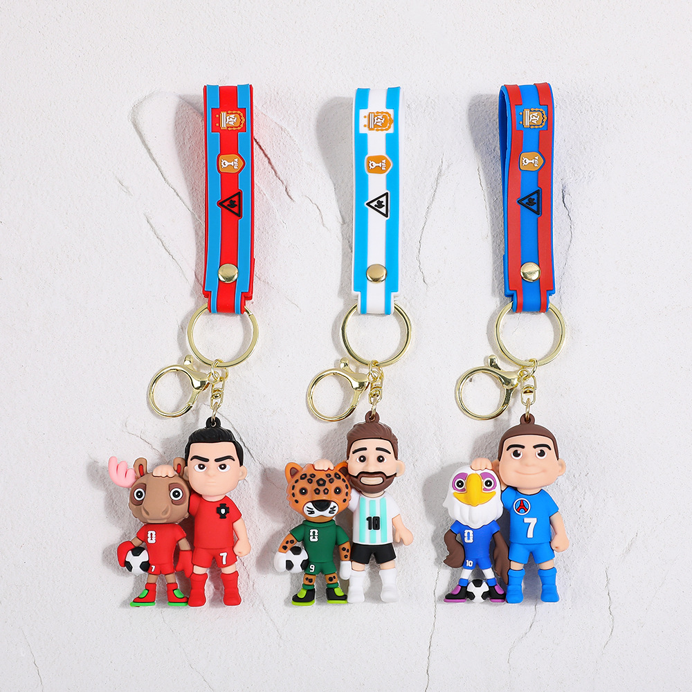 2026 New Soccer Legendary Player Keychain Set 3pcs