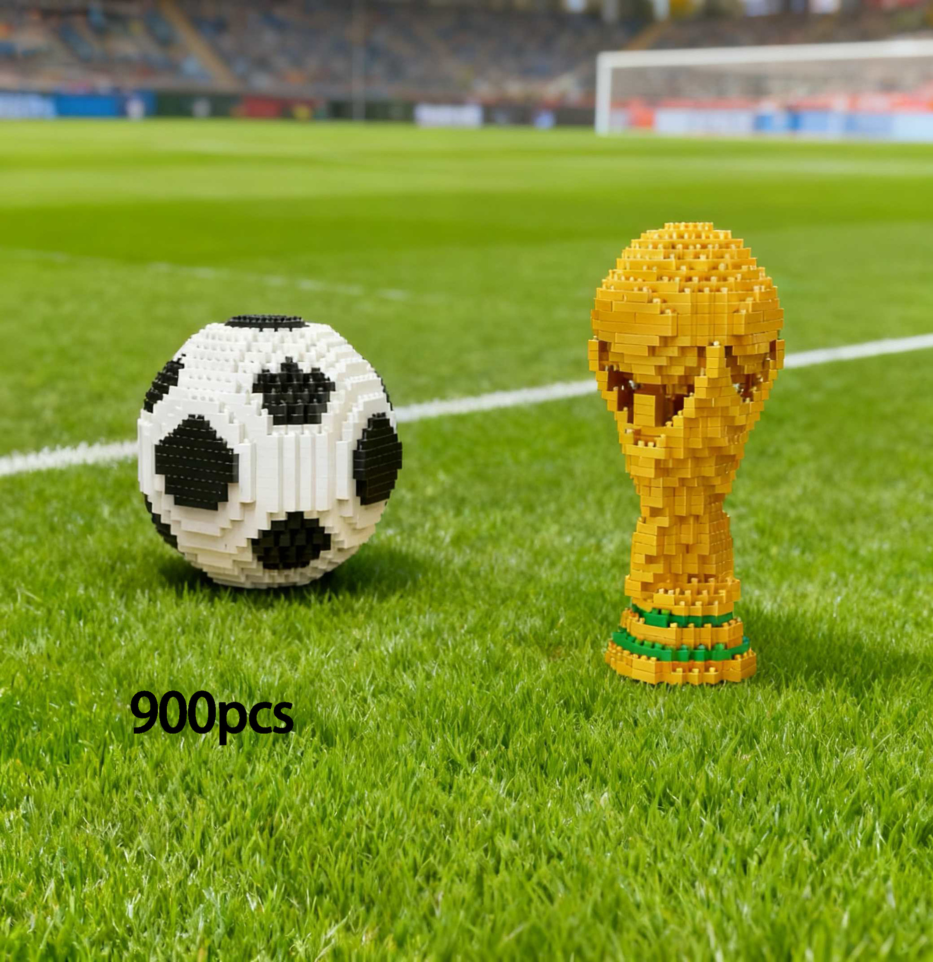 Commemorative Soccer Trophy Building Blocks