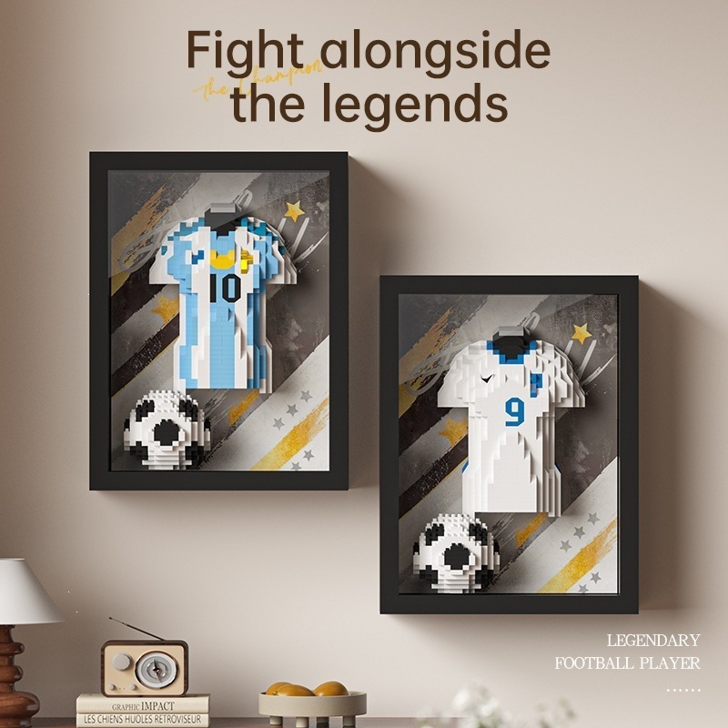 2026 World Cup Football Team Jersey Commemorative Photo Frame Building Blocks