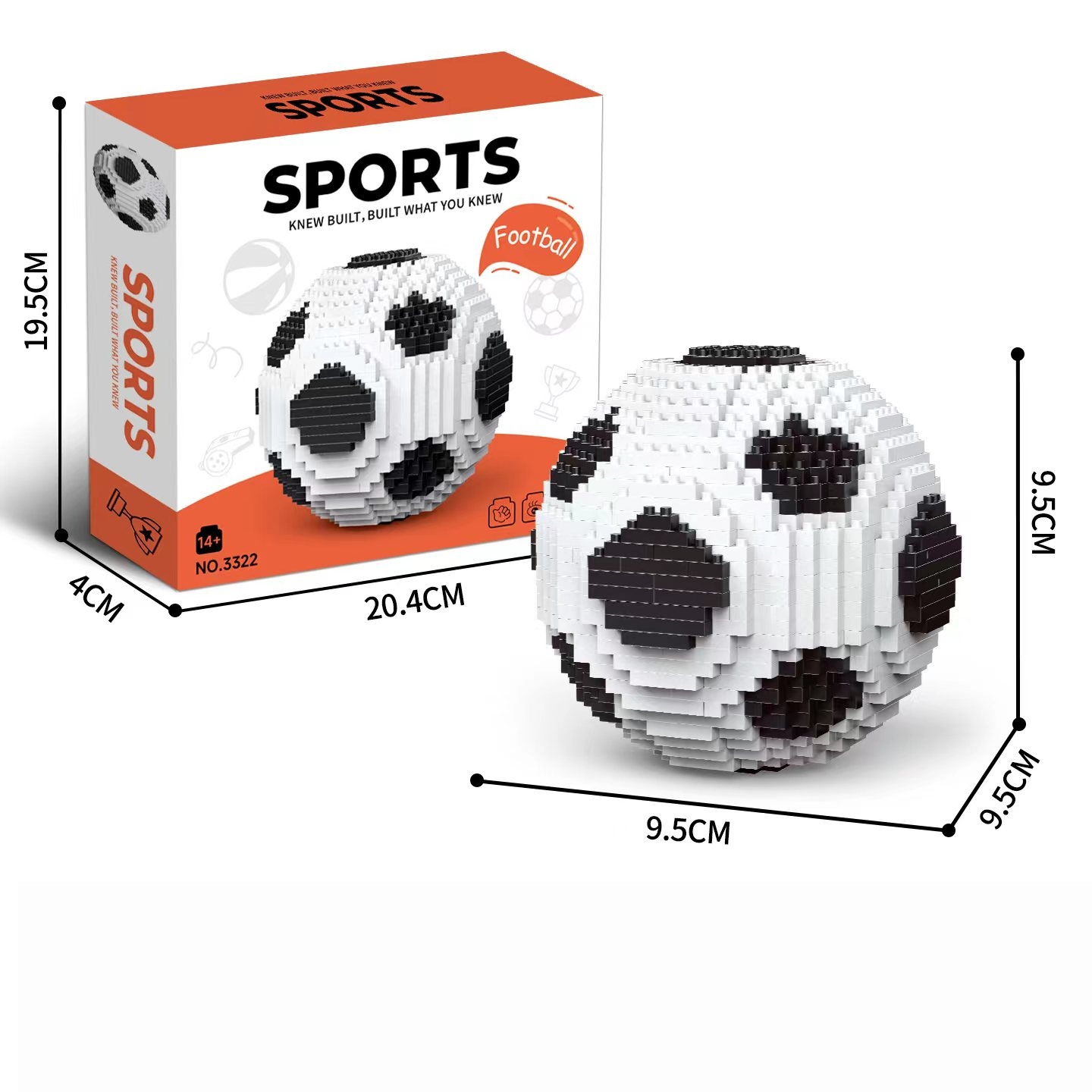 Commemorative Soccer Trophy Building Blocks