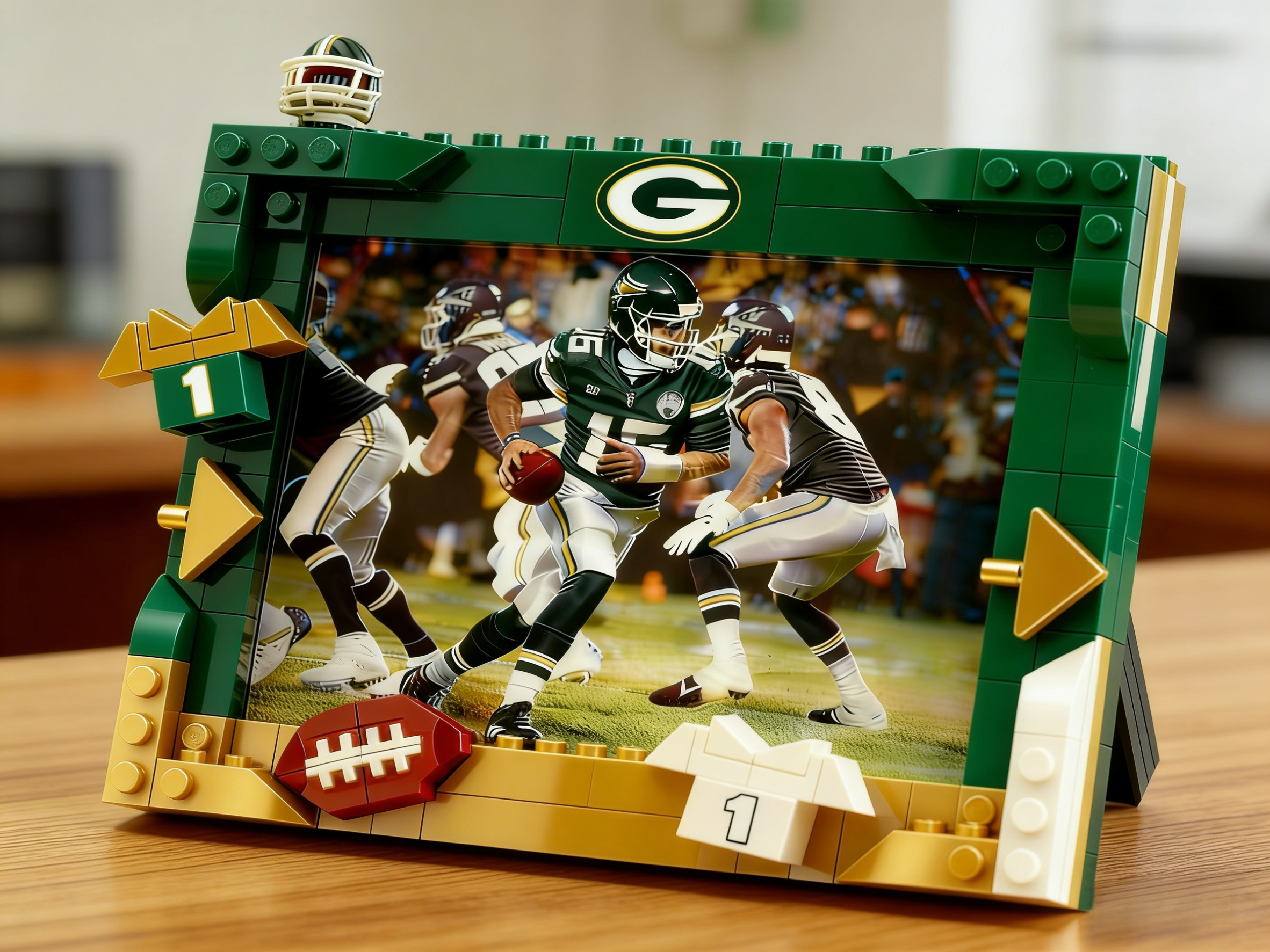 2026 Football Team Commemorative Photo Frame Building Blocks