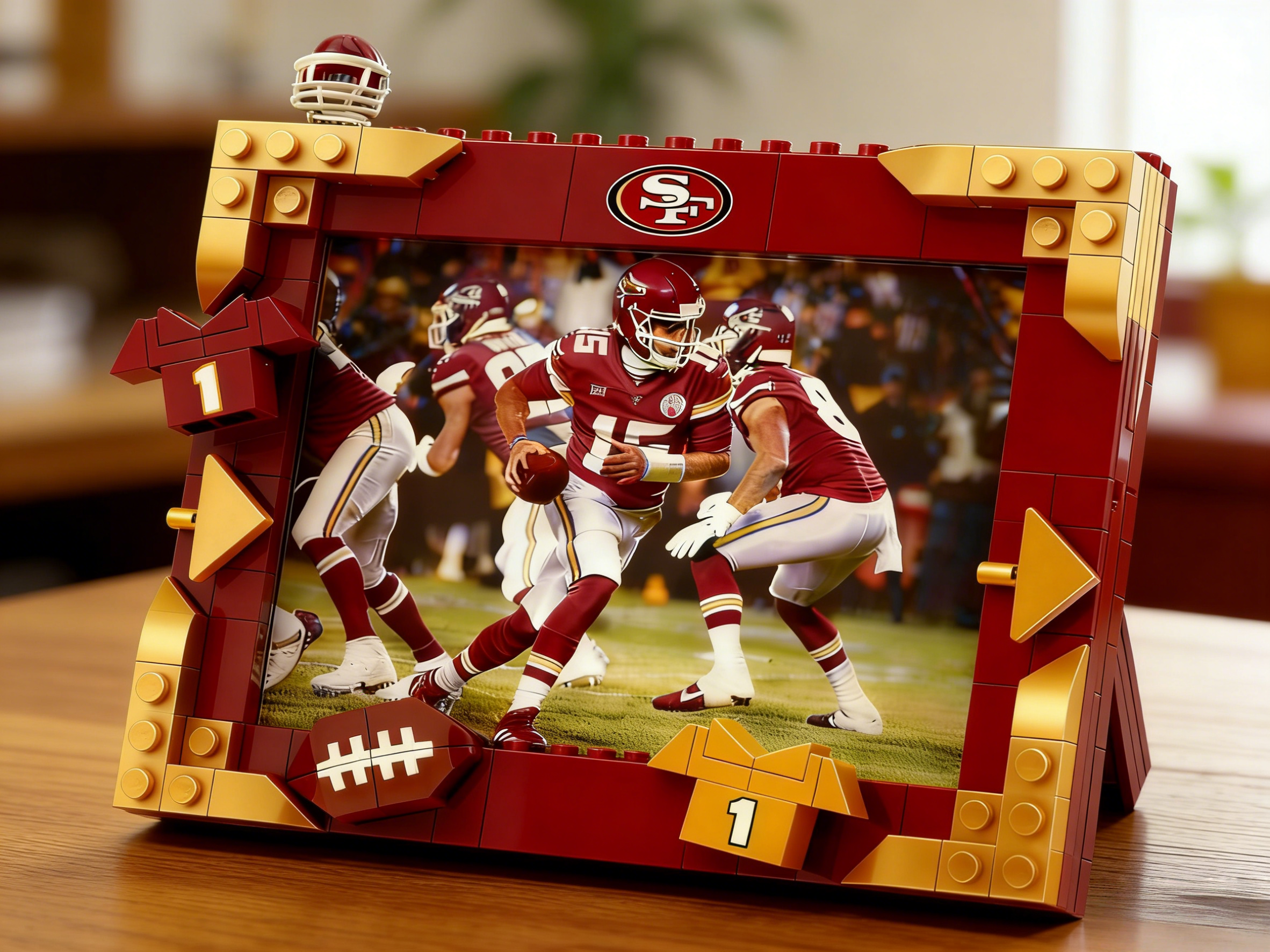 2026 Football Team Commemorative Photo Frame Building Blocks