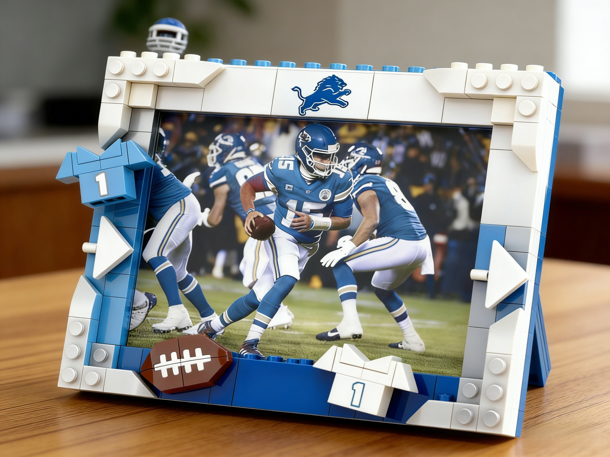 2026 Football Team Commemorative Photo Frame Building Blocks