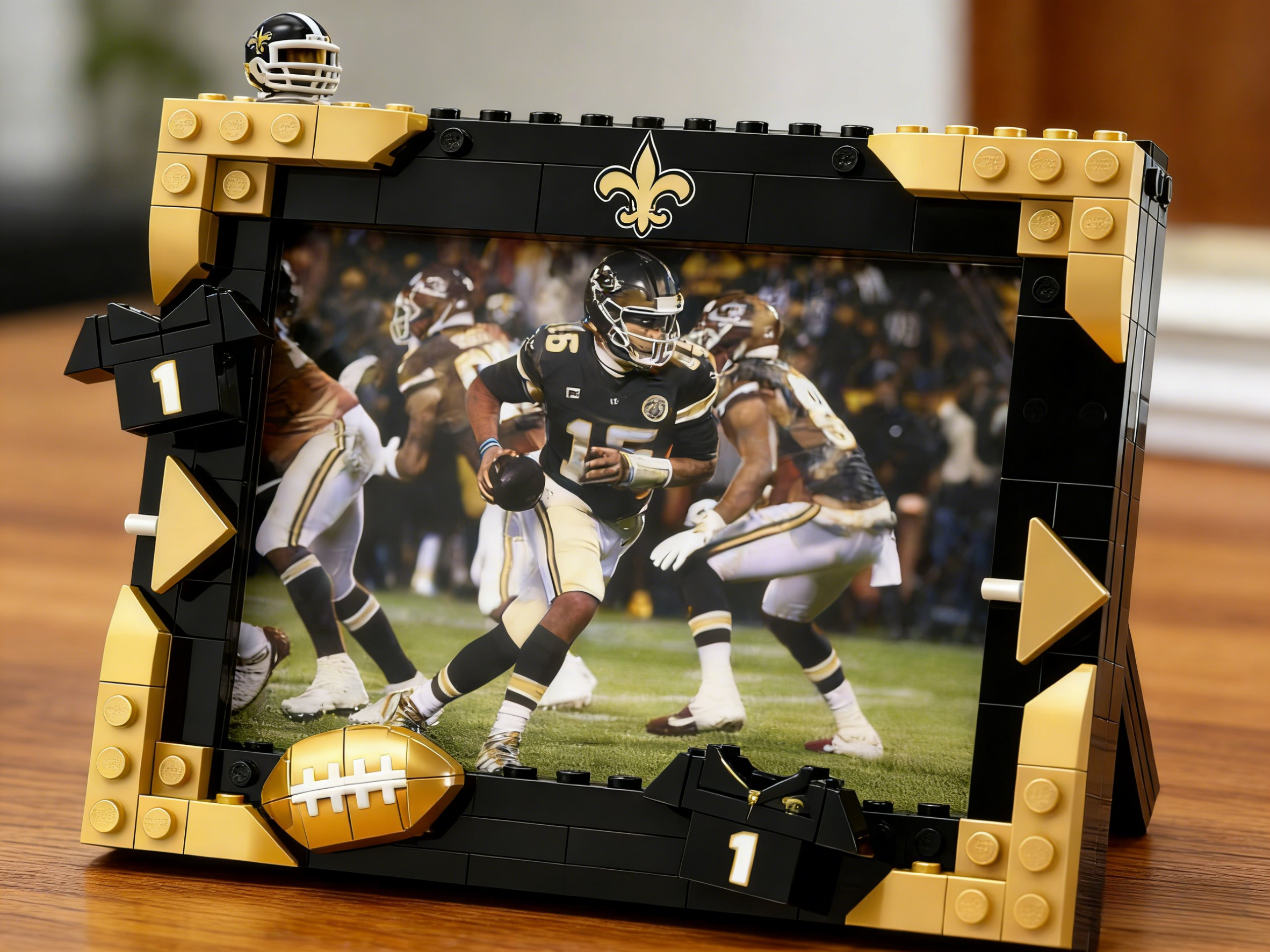 2026 Football Team Commemorative Photo Frame Building Blocks