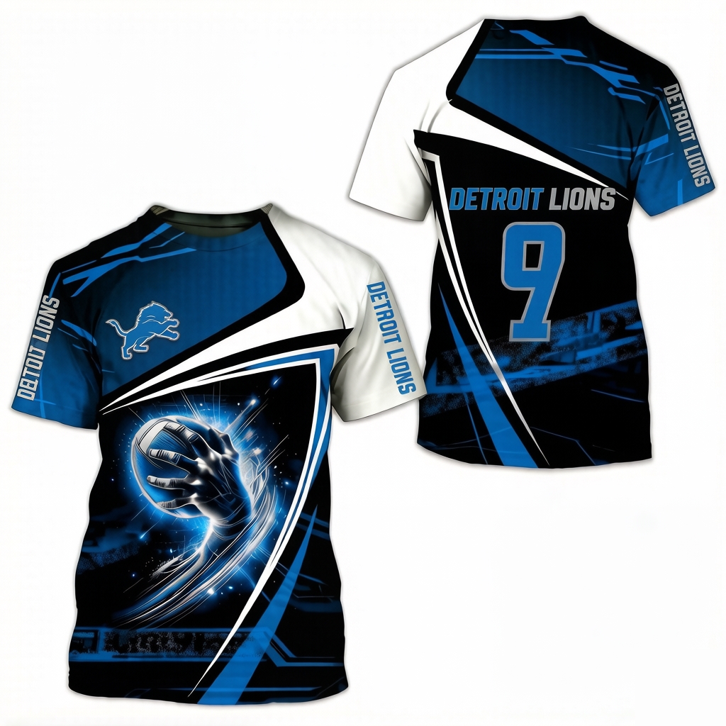 Detroit Lions 3D Printed T-shirt