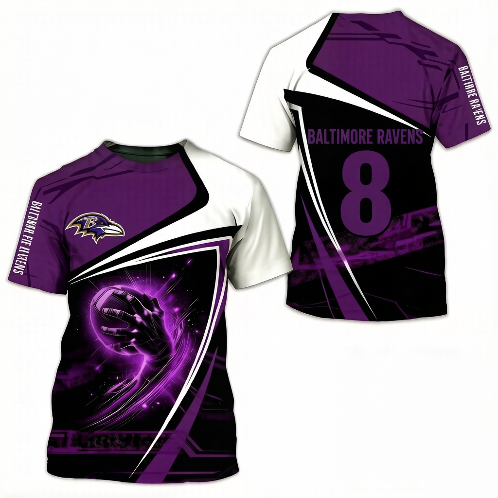 Baltimore Ravens 3D Printed T-shirt