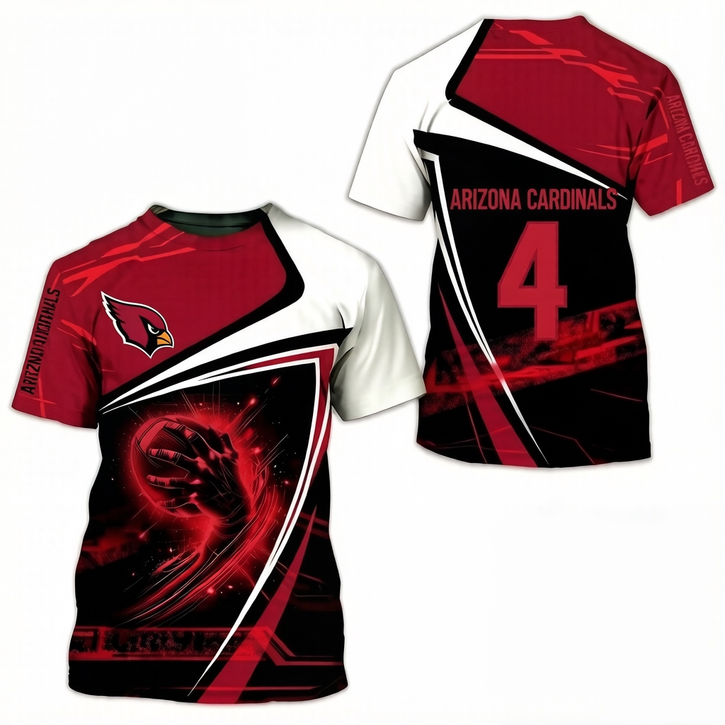 Arizona Cardinals 3D Printed T-shirt