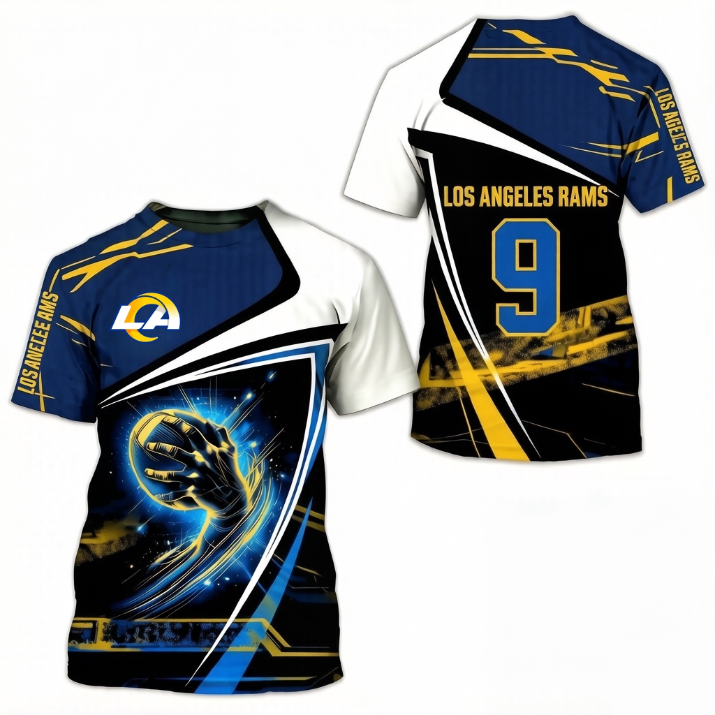 Los Angeles Rams 3D Printed T-shirt