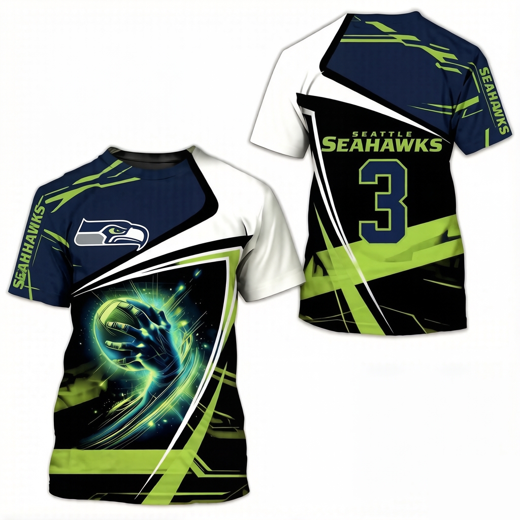 Seattle Seahawks 3D Printed T-shirt