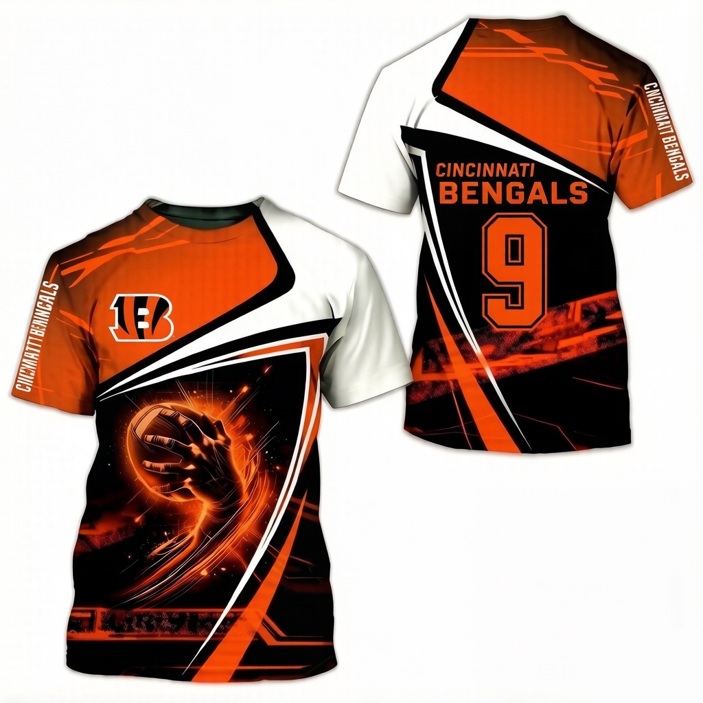 Cincinnati Bengals 3D Printed T-shirt