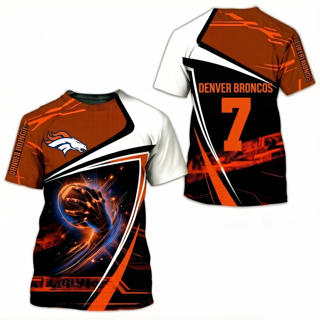 Denver Broncos 3D Printed T-shirt