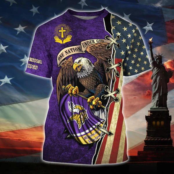 Football Team One Nation Under God 3D T-shirt