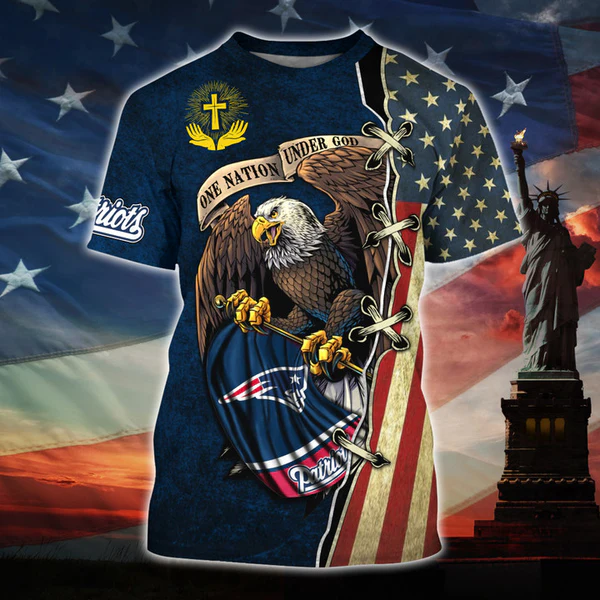 Football Team One Nation Under God 3D T-shirt