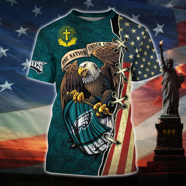 Football Team One Nation Under God 3D T-shirt