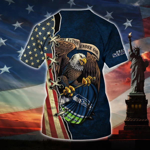 Football Team One Nation Under God 3D T-shirt