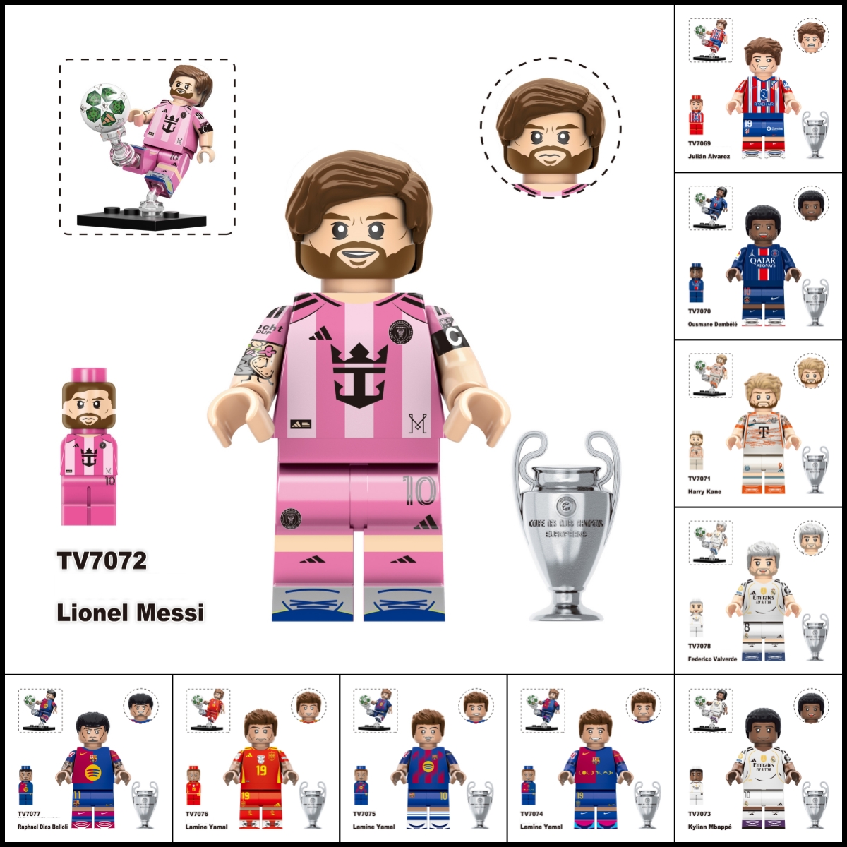 2026 World Cup Player Figure Building Blocks