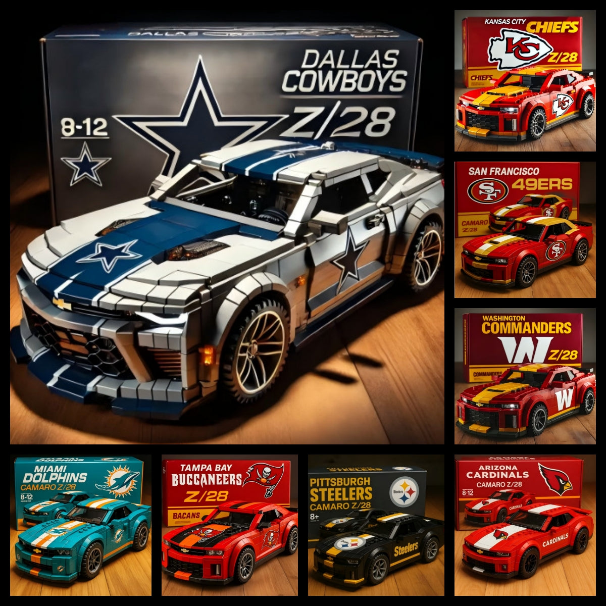 2026 New Football Team Building Blocks Car