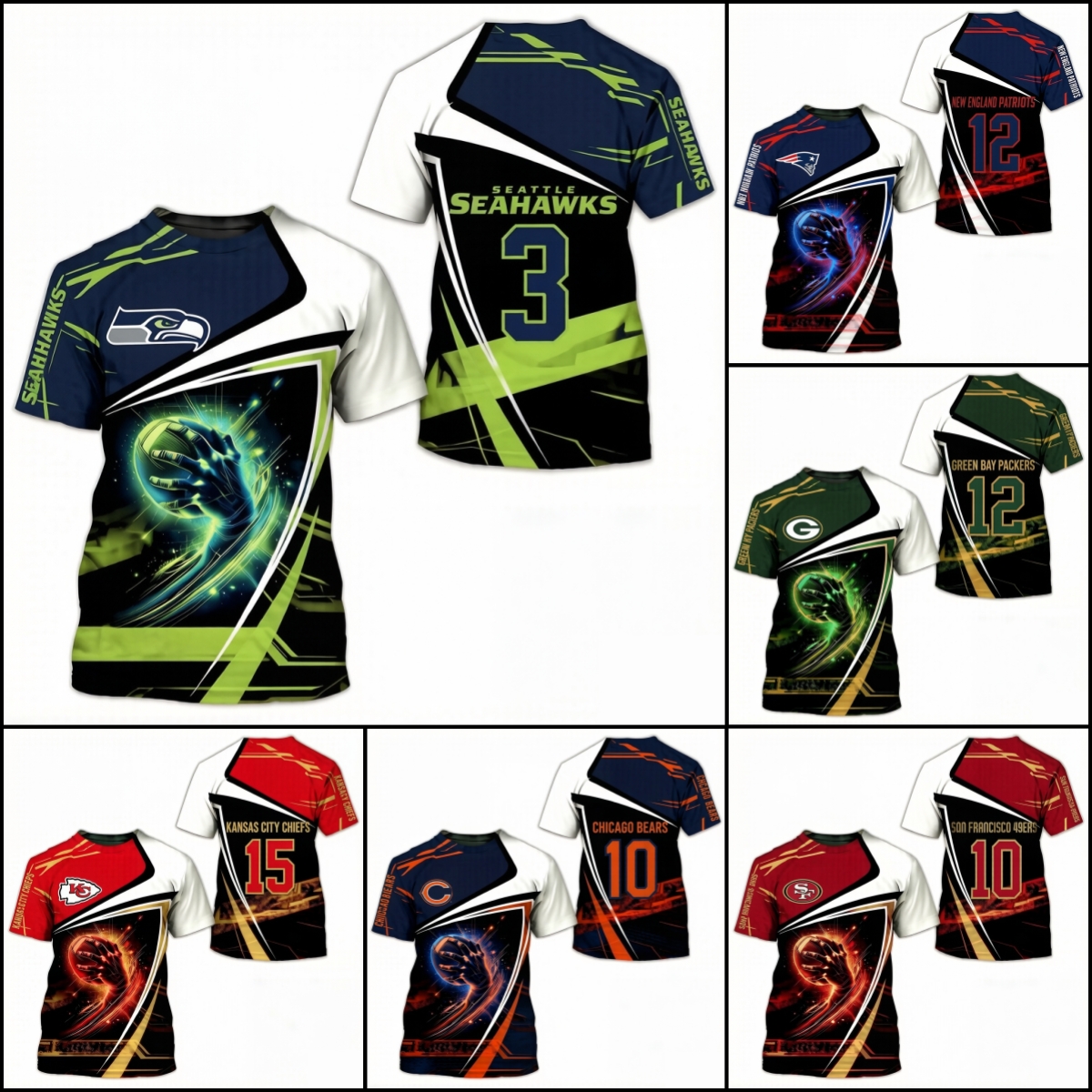 2026 Football Team 3D Printed T-shirt