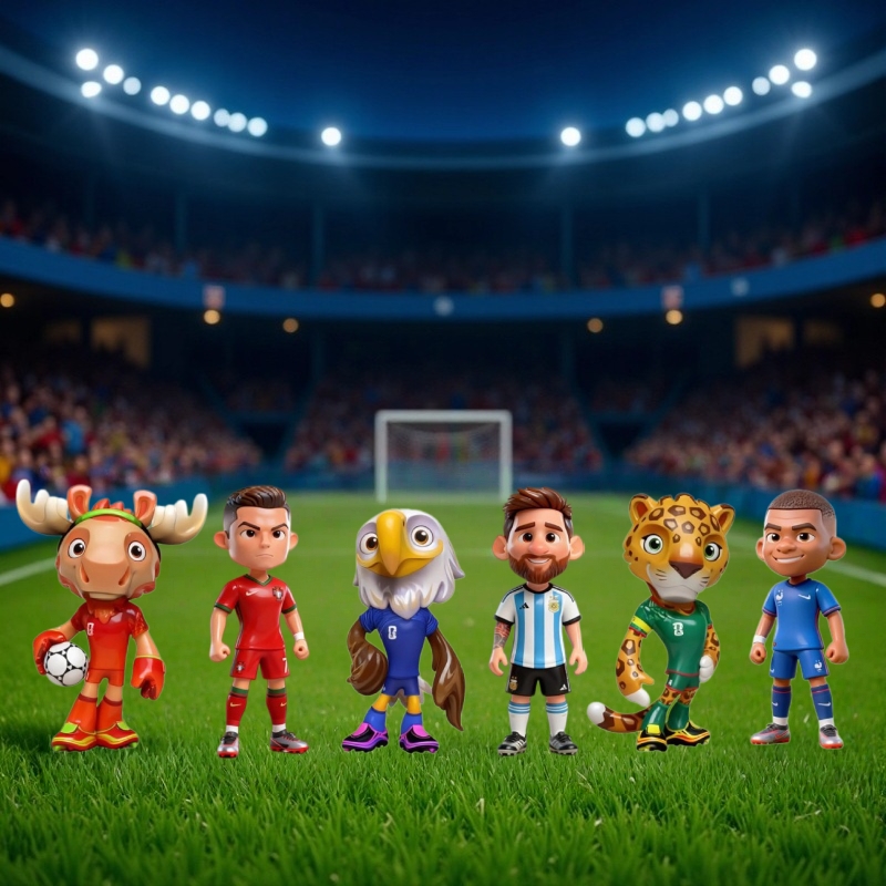 2026 World Cup Collectible Cute Figure 6pcs