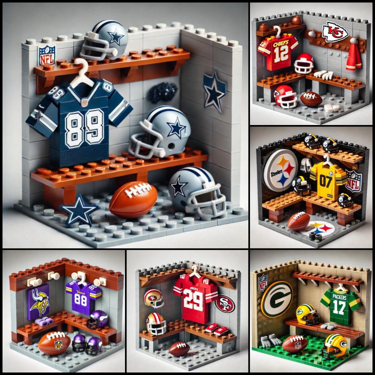2026 New Football Team Locker Room Building Blocks