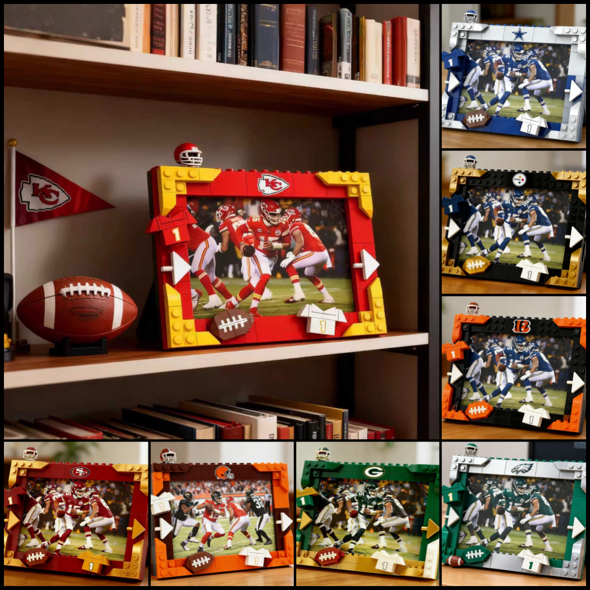 2026 Football Team Commemorative Photo Frame Building Blocks