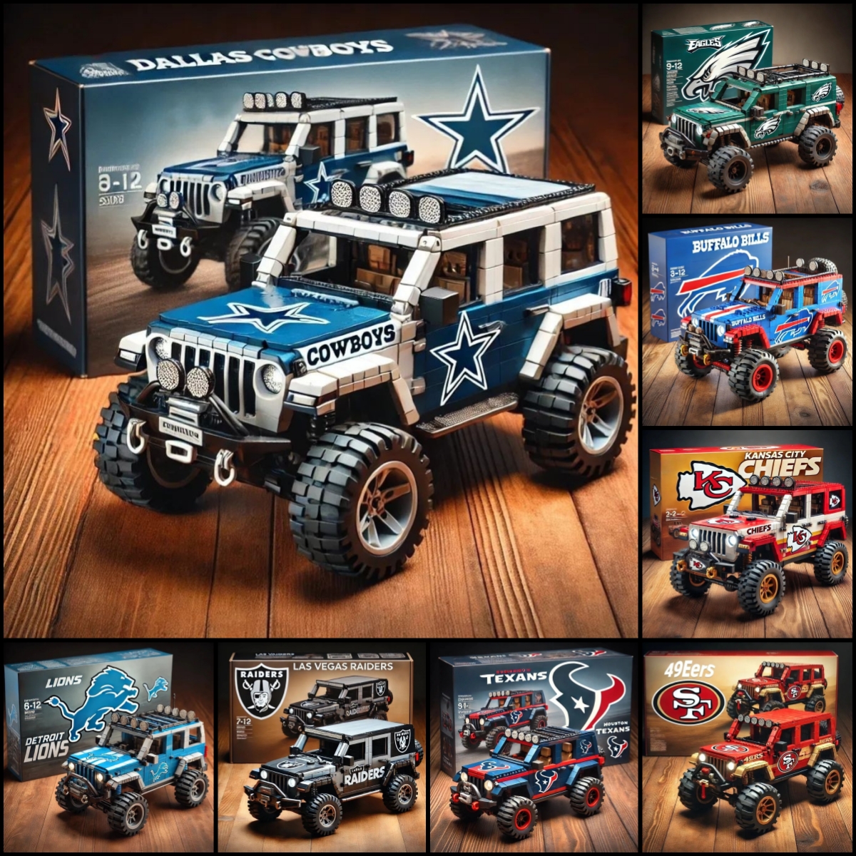 2026 New Football Team Off-Road Vehicle Building Blocks