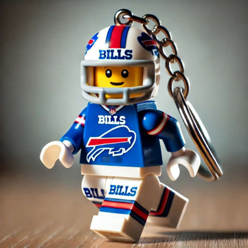 2026 New Football Team Building Blocks Keychain