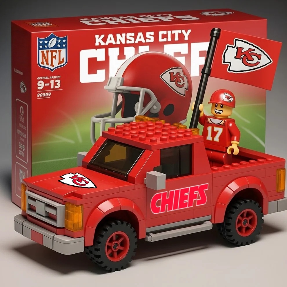 2026 New Football Team Building Blocks Pickup Truck
