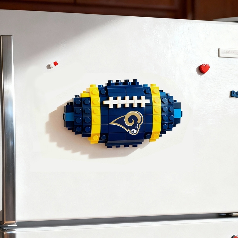 2026 New Football Team Building Blocks Refrigerator Magnet