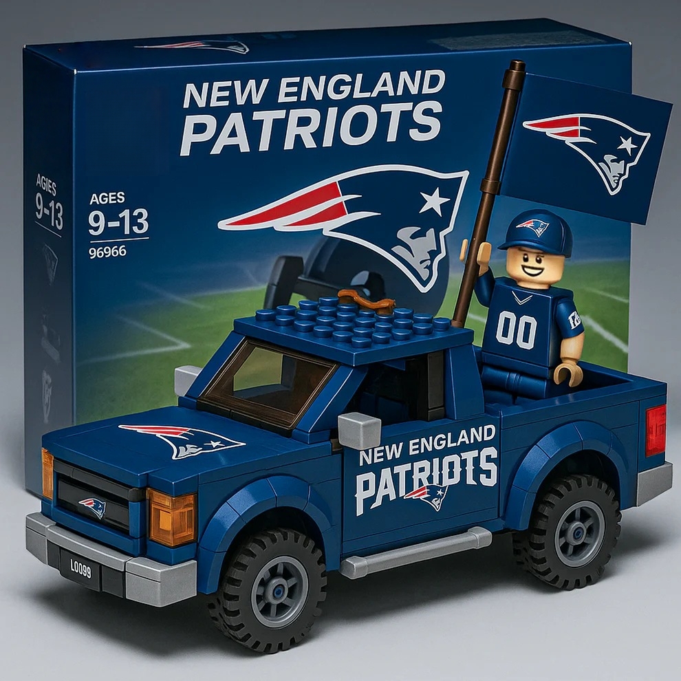 2026 New Football Team Building Blocks Pickup Truck