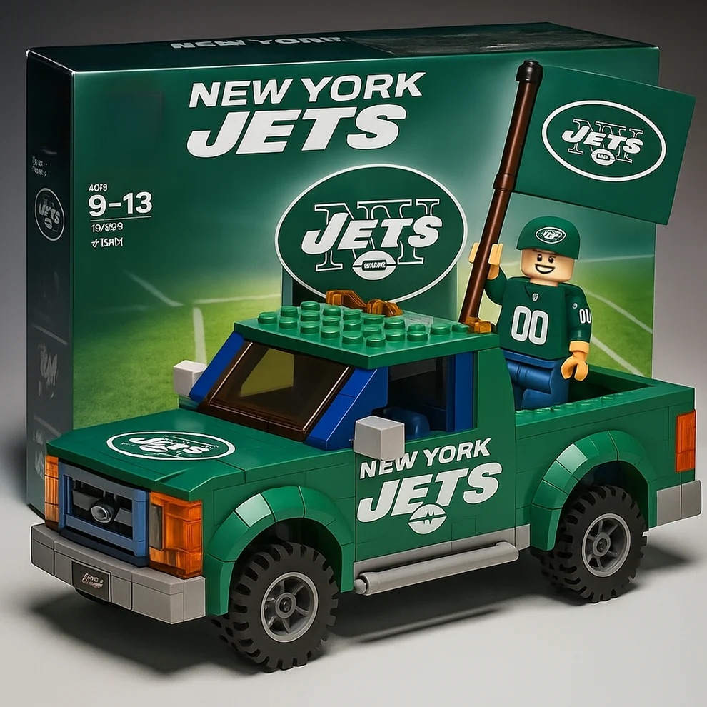 2026 New Football Team Building Blocks Pickup Truck