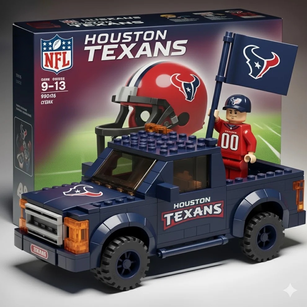 2026 New Football Team Building Blocks Pickup Truck