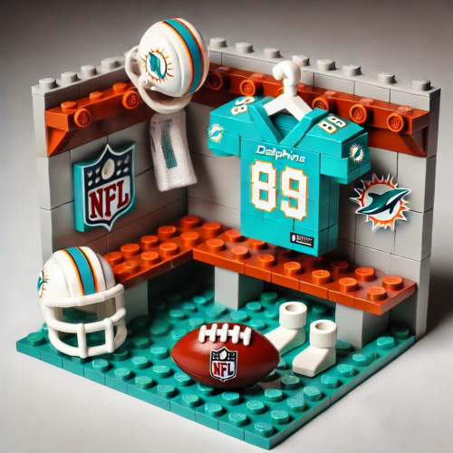 Miami Dolphins Locker Room Building Blocks