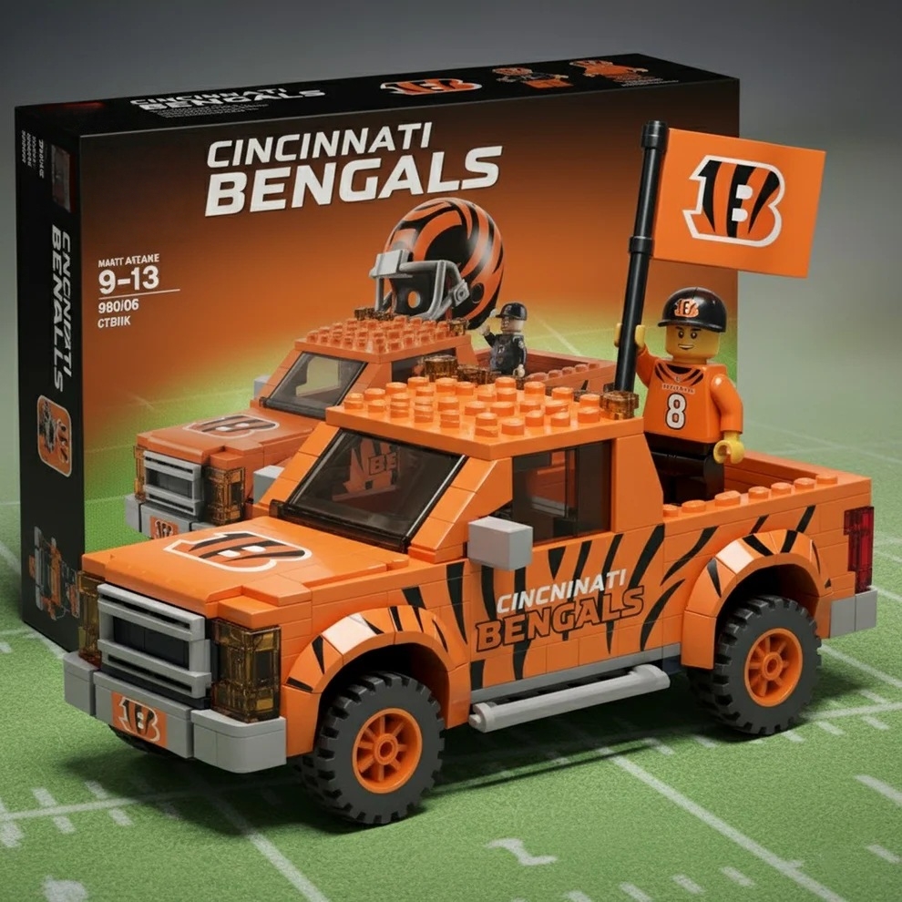 2026 New Football Team Building Blocks Pickup Truck