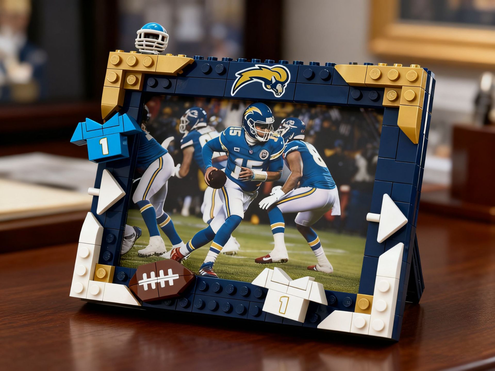 2026 Football Team Commemorative Photo Frame Building Blocks