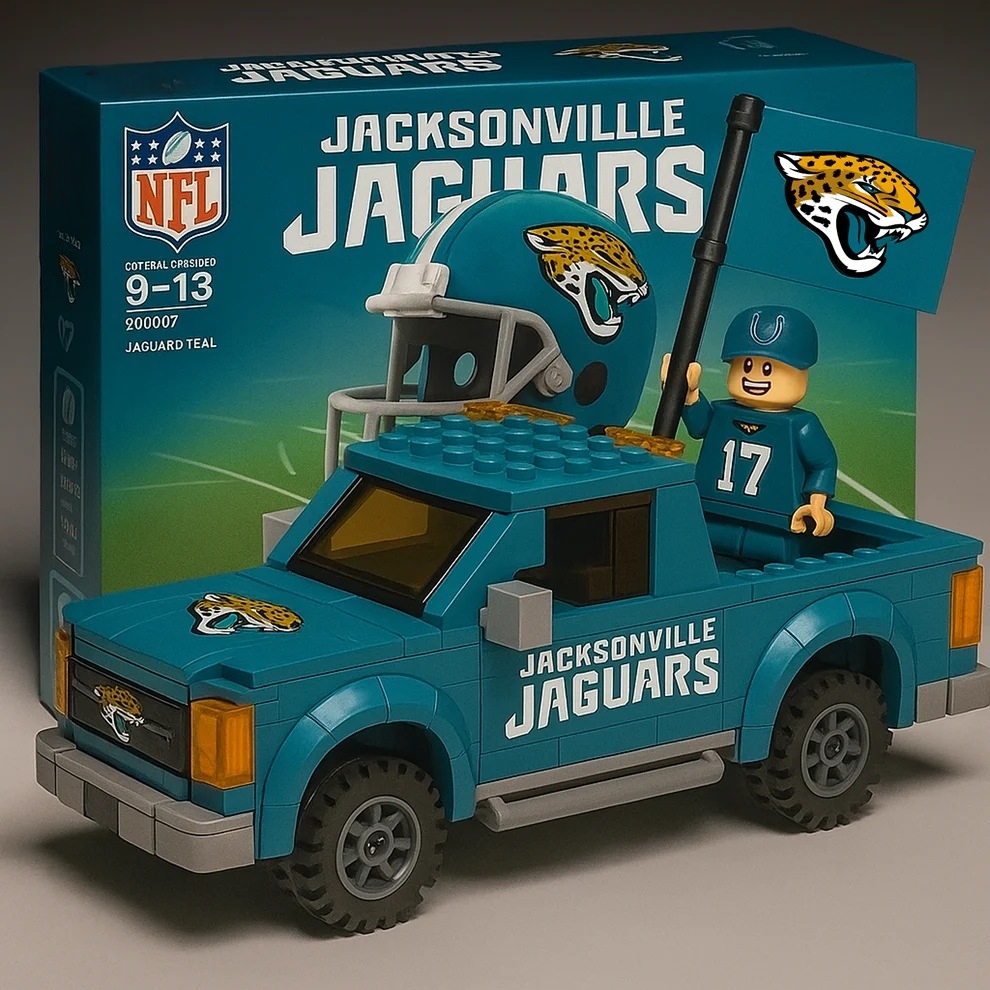 2026 New Football Team Building Blocks Pickup Truck