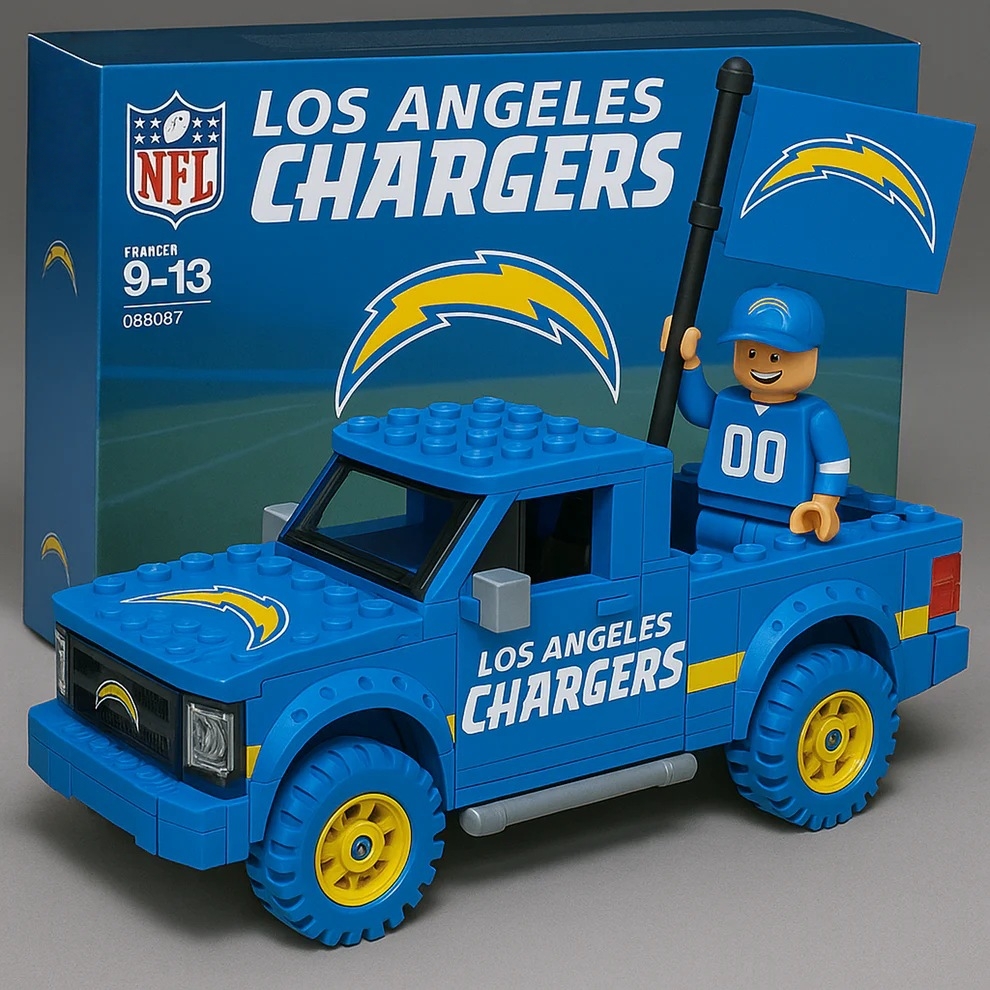 2026 New Football Team Building Blocks Pickup Truck