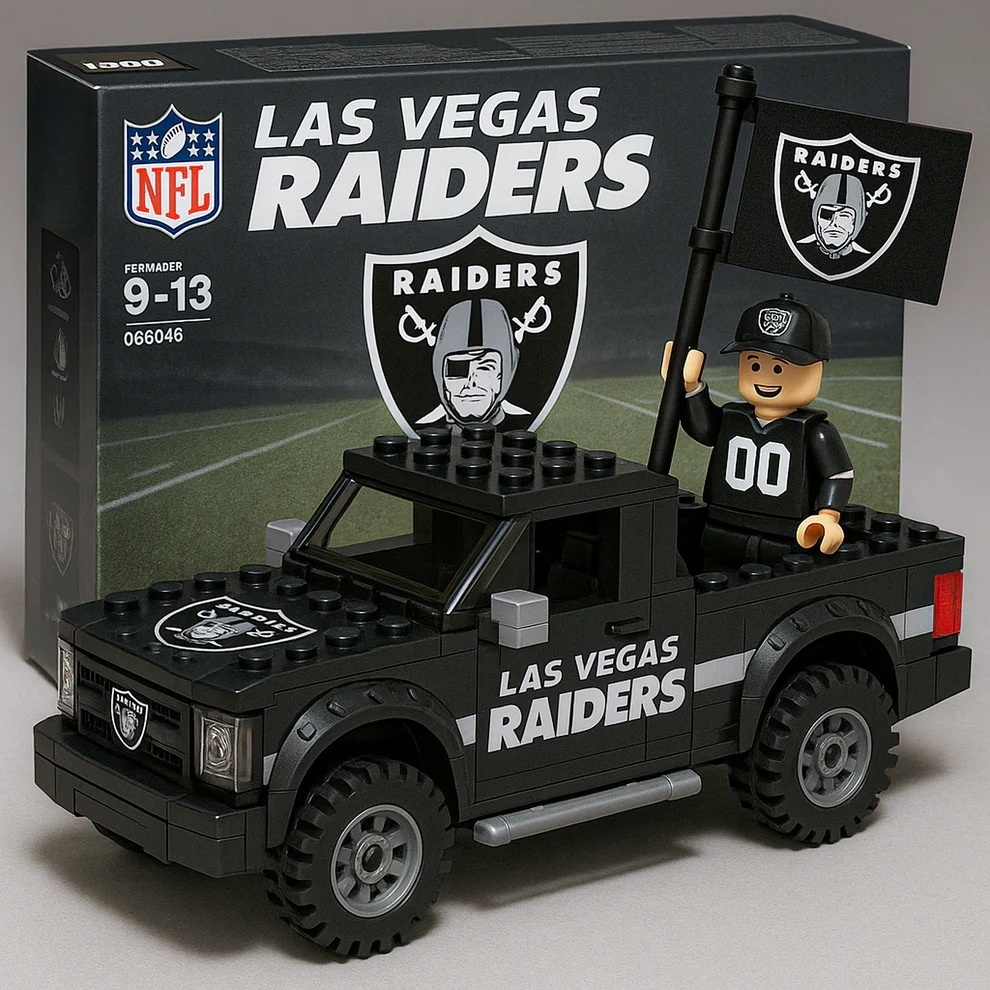 2026 New Football Team Building Blocks Pickup Truck