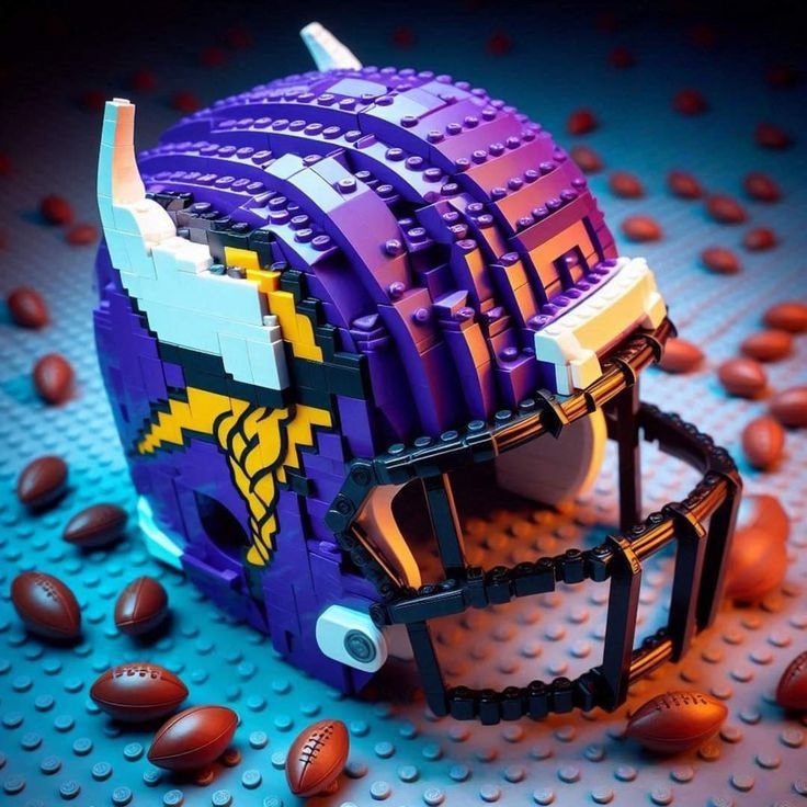 Football Team Helmet Building Blocks
