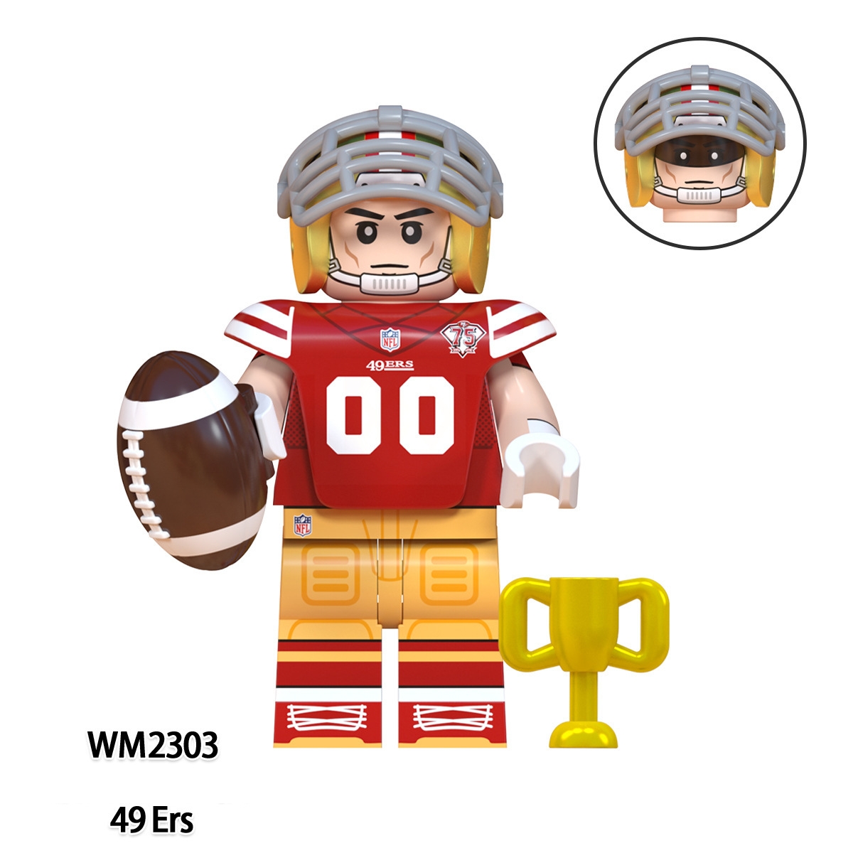 2026 New Football Team Figure Building Blocks