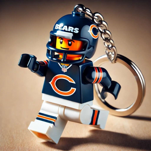 2026 New Football Team Building Blocks Keychain
