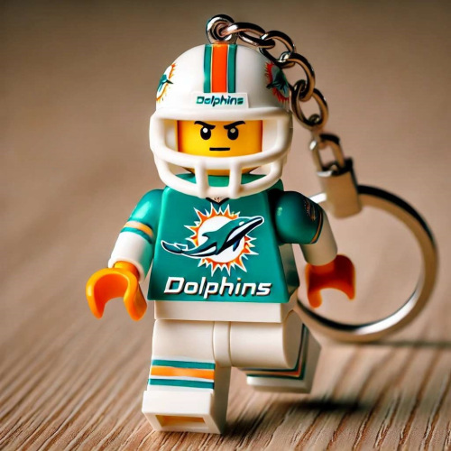 2026 New Football Team Building Blocks Keychain