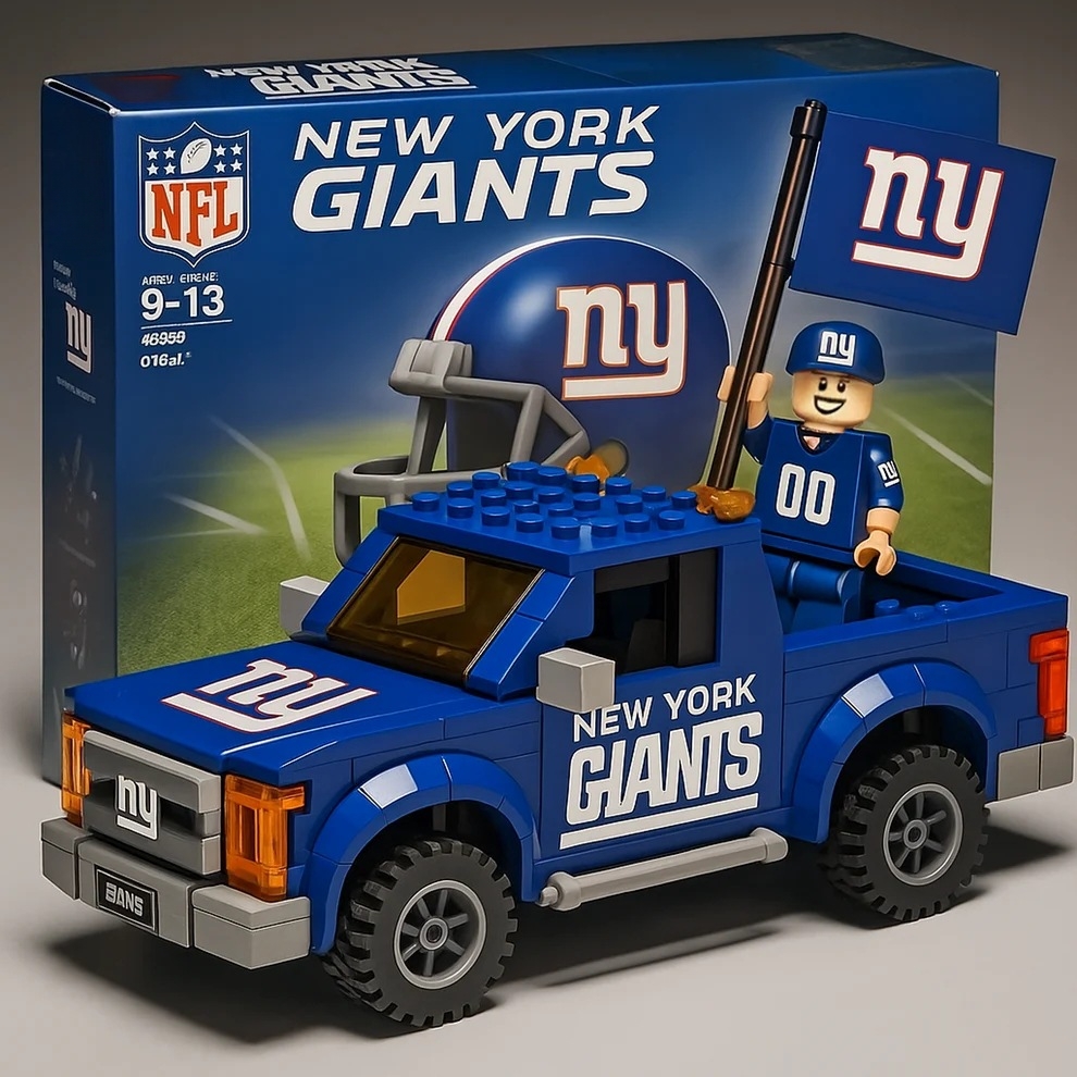 2026 New Football Team Building Blocks Pickup Truck