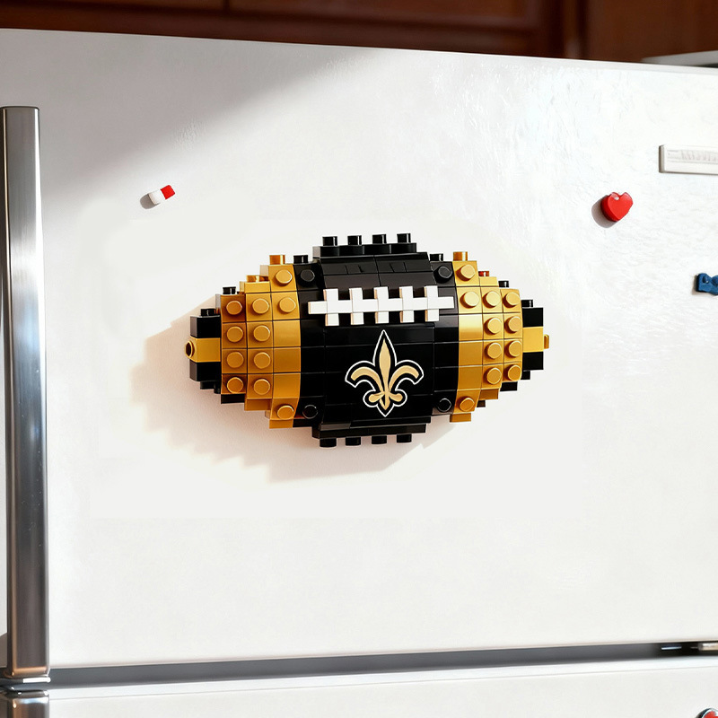 2026 New Football Team Building Blocks Refrigerator Magnet