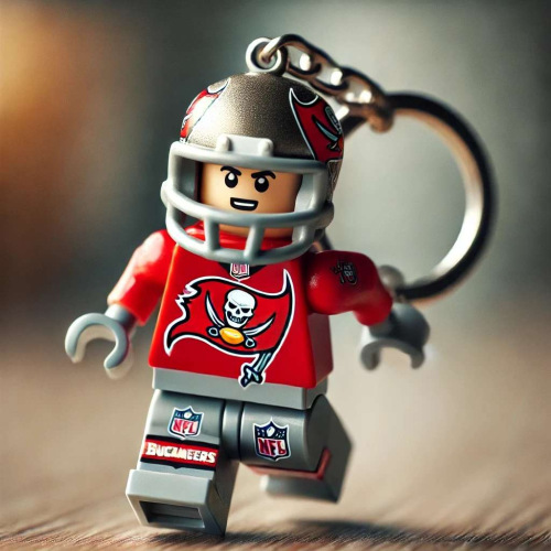 2026 New Football Team Building Blocks Keychain