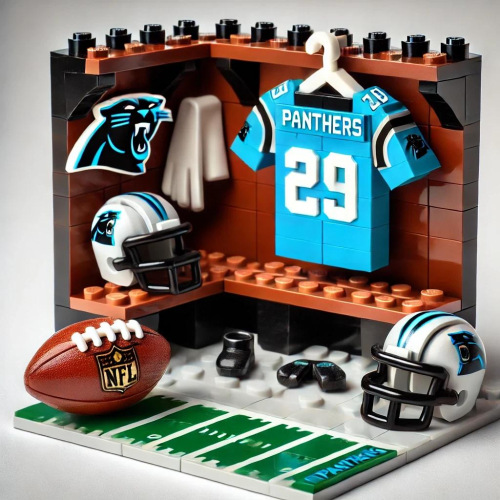 Carolina Panthers Locker Room Building Blocks