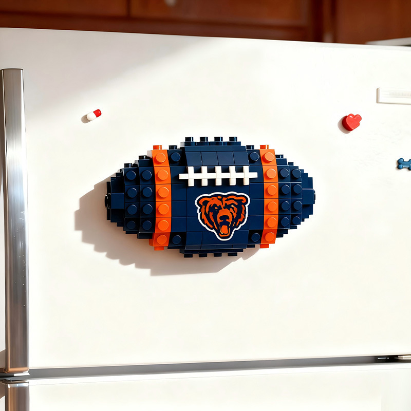 2026 New Football Team Building Blocks Refrigerator Magnet