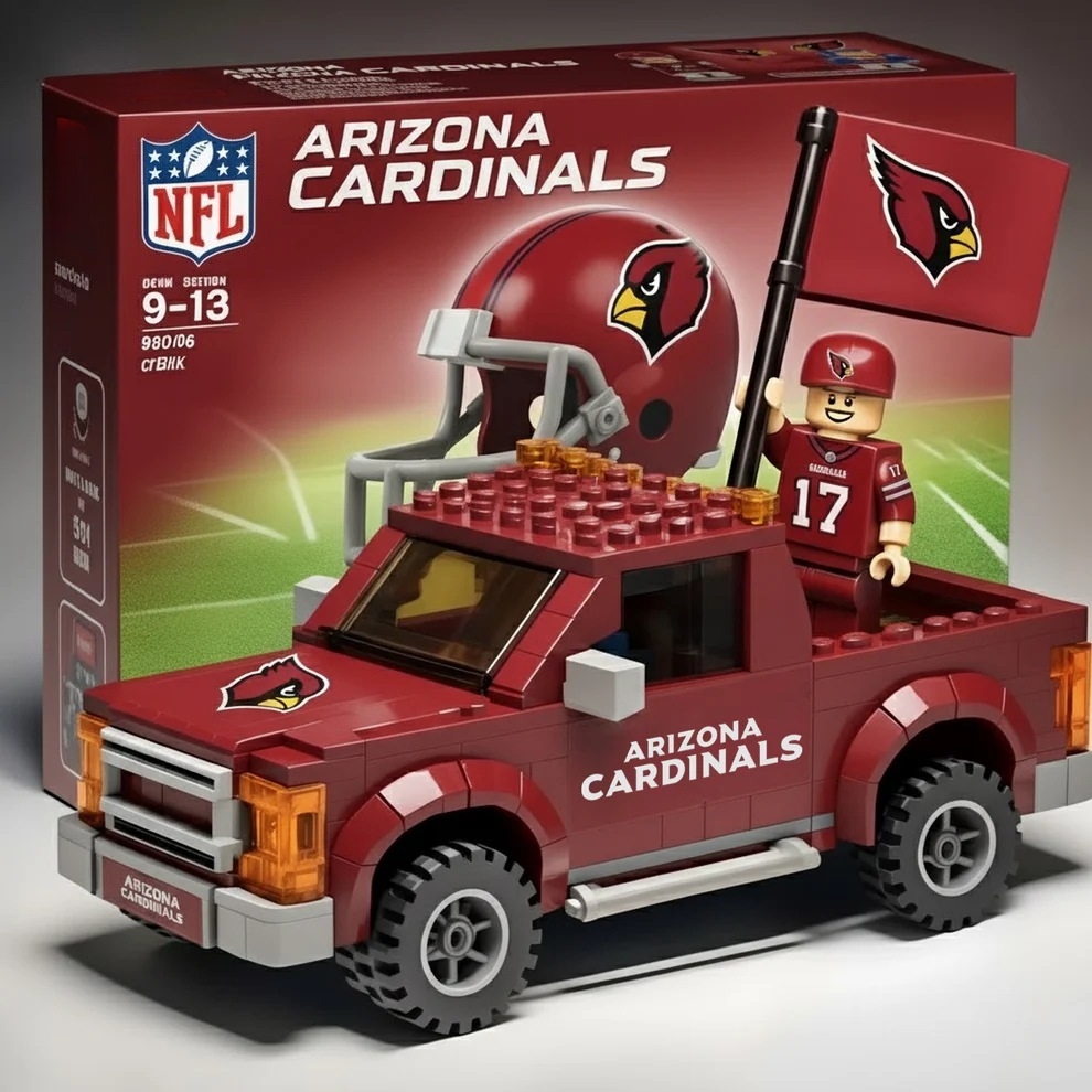 2026 New Football Team Building Blocks Pickup Truck